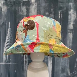 Kenneth Cole Reaction Graphic Rain Bucket Hat Vintage